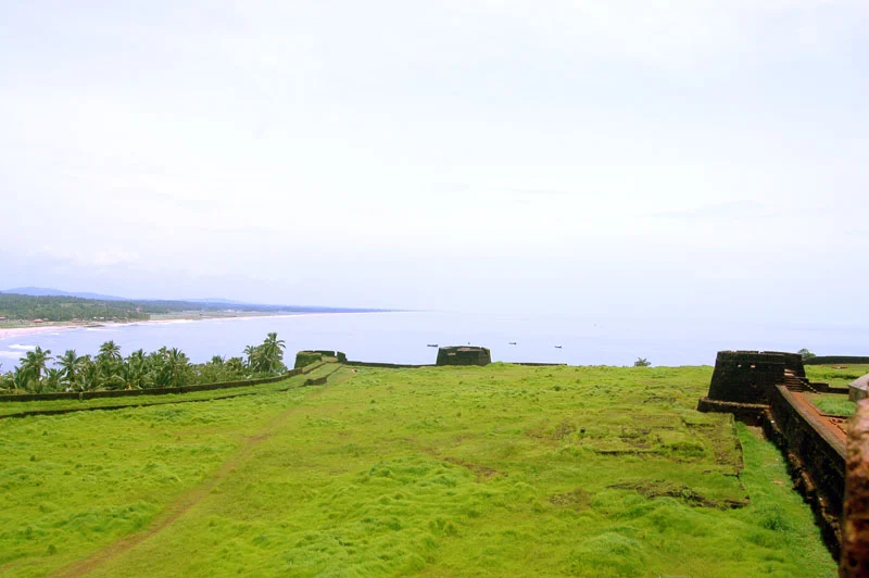 The coastal setting of Bekal Fort in North Kerala