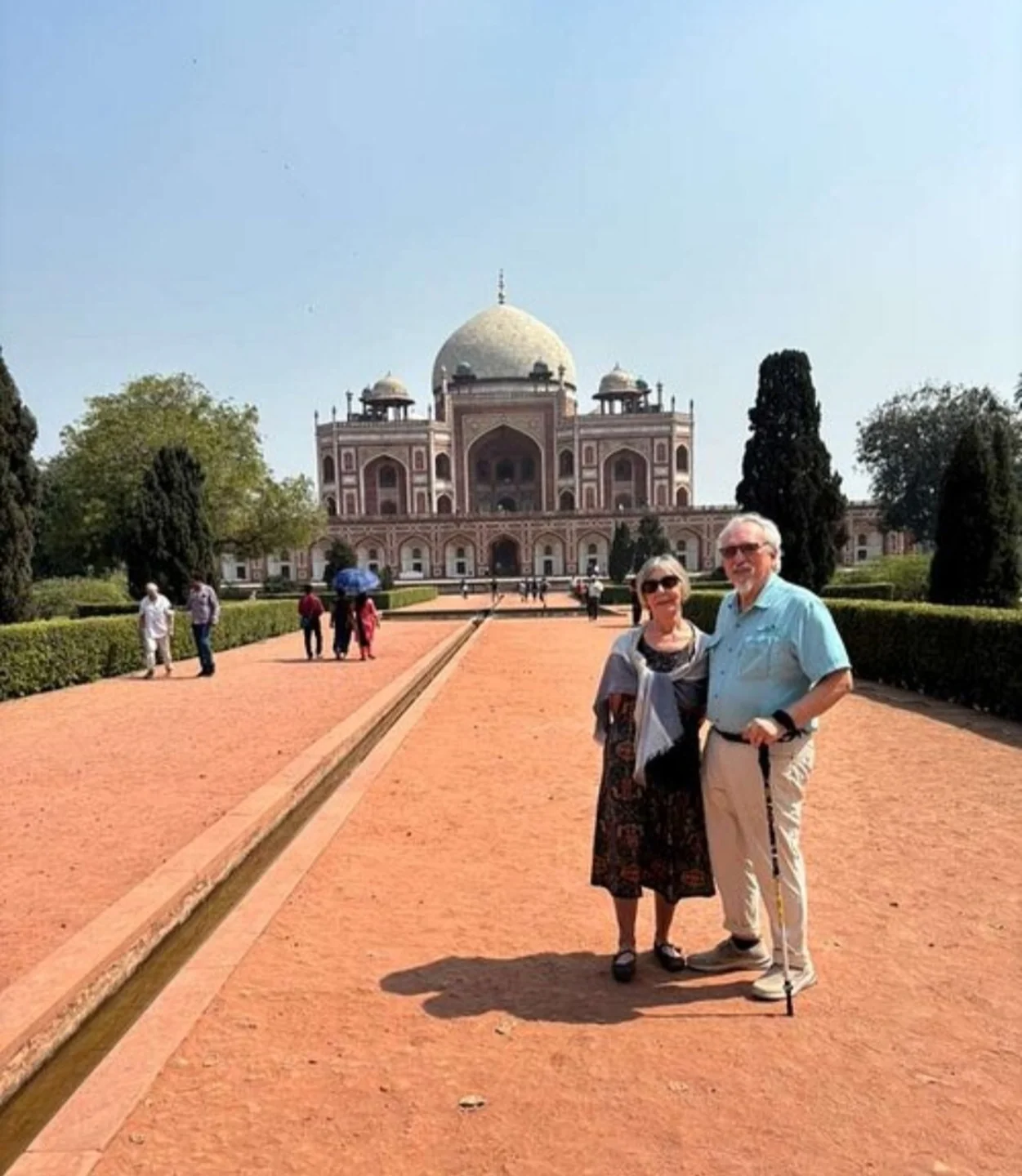 Visitors at Humayun’s Tomb in Delhi